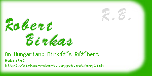 robert birkas business card